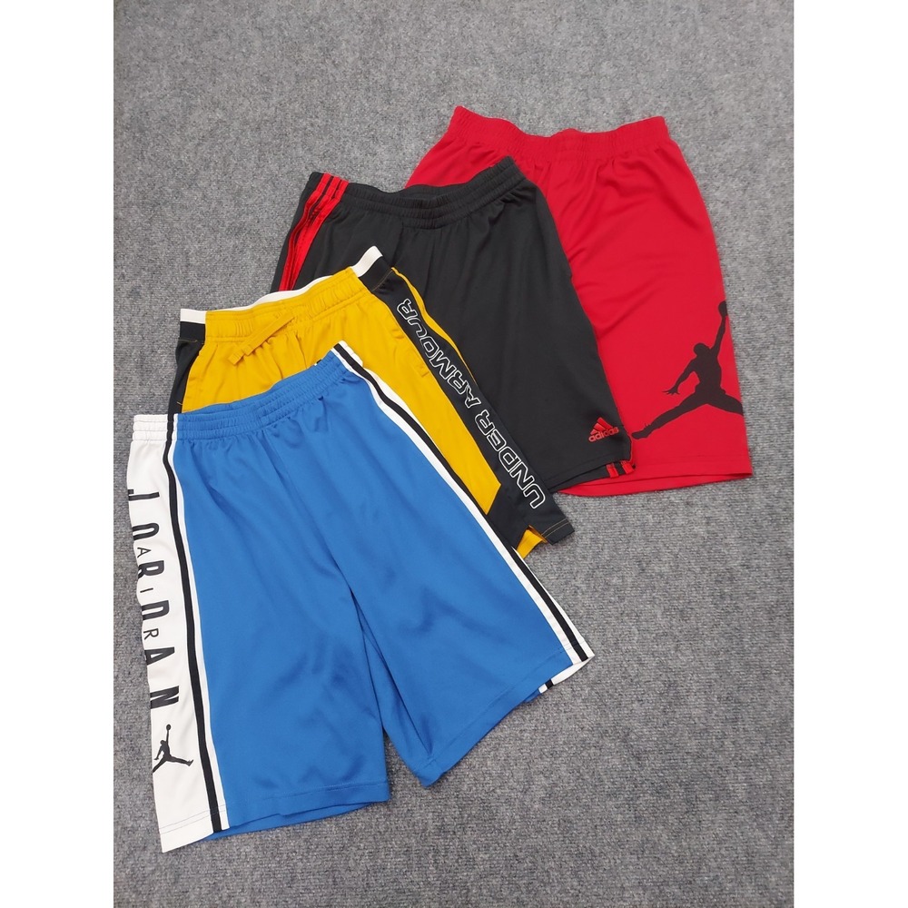 Lot UNDER ARMOUR ADIDAS JORDAN Shorts Boys Youth XL Athletic Sports Baggy